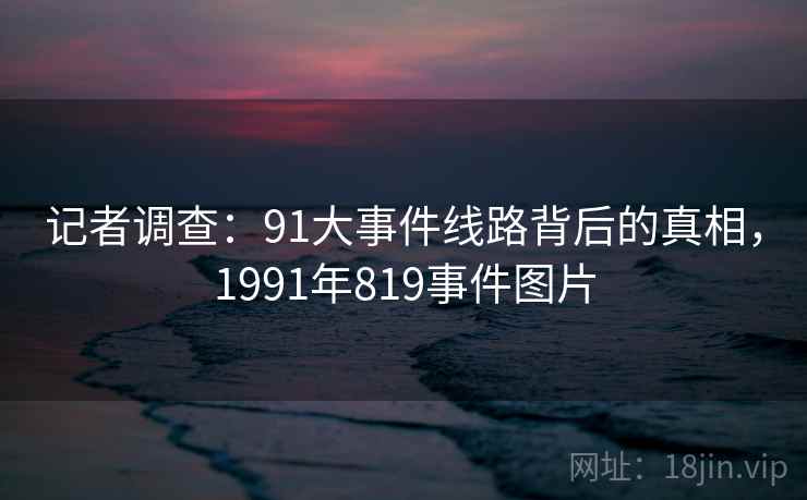 记者调查：91大事件线路背后的真相，1991年819事件图片